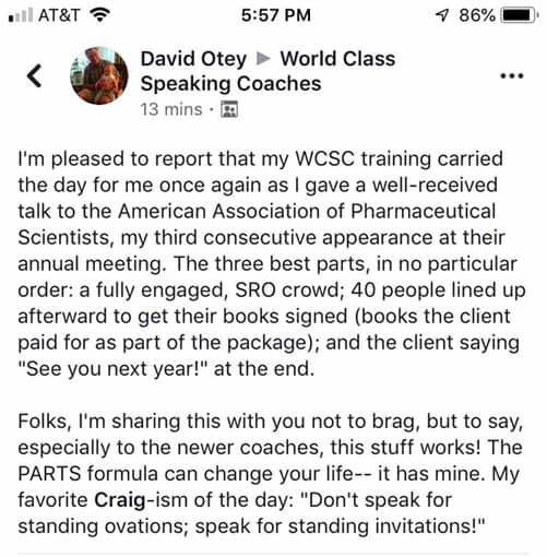 David Otey testimonial